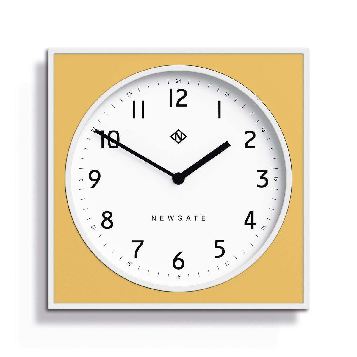 Newgate Burger & Chips Wall Clock Cheeky Yellow V398-NGBURG261WCHY