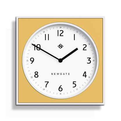 Newgate Burger & Chips Wall Clock Cheeky Yellow V398-NGBURG261WCHY