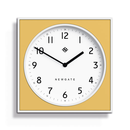 Newgate Burger & Chips Wall Clock Cheeky Yellow V398-NGBURG261WCHY