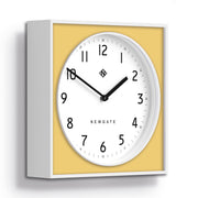 Newgate Burger & Chips Wall Clock Cheeky Yellow V398-NGBURG261WCHY