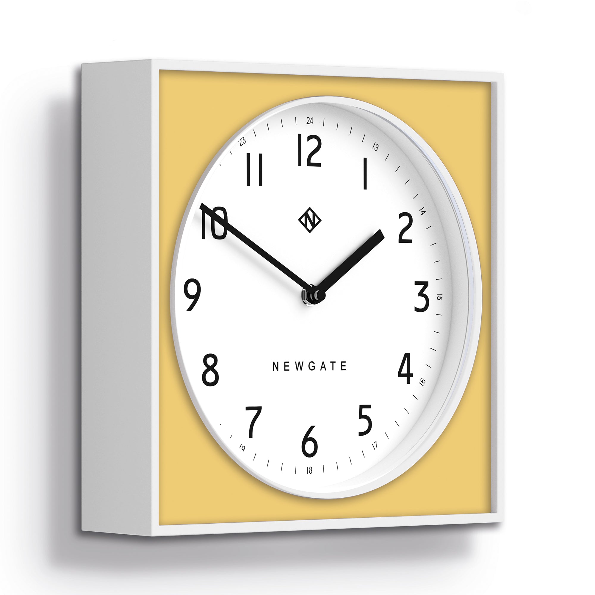 Newgate Burger & Chips Wall Clock Cheeky Yellow V398-NGBURG261WCHY