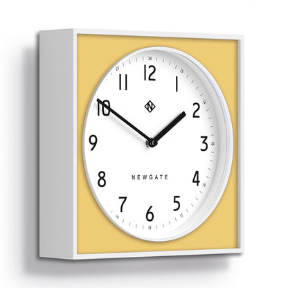 Newgate Burger & Chips Wall Clock Cheeky Yellow V398-NGBURG261WCHY