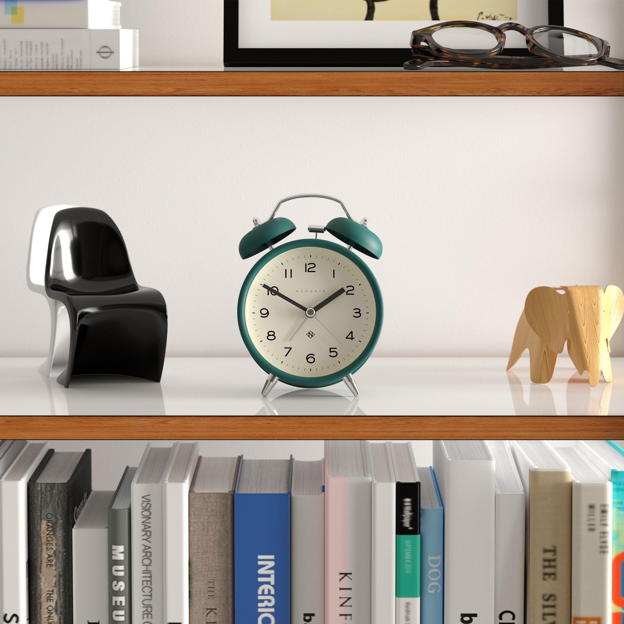 Newgate Charlie Bell Echo Alarm Clock Green V398-NGCBM134EDG