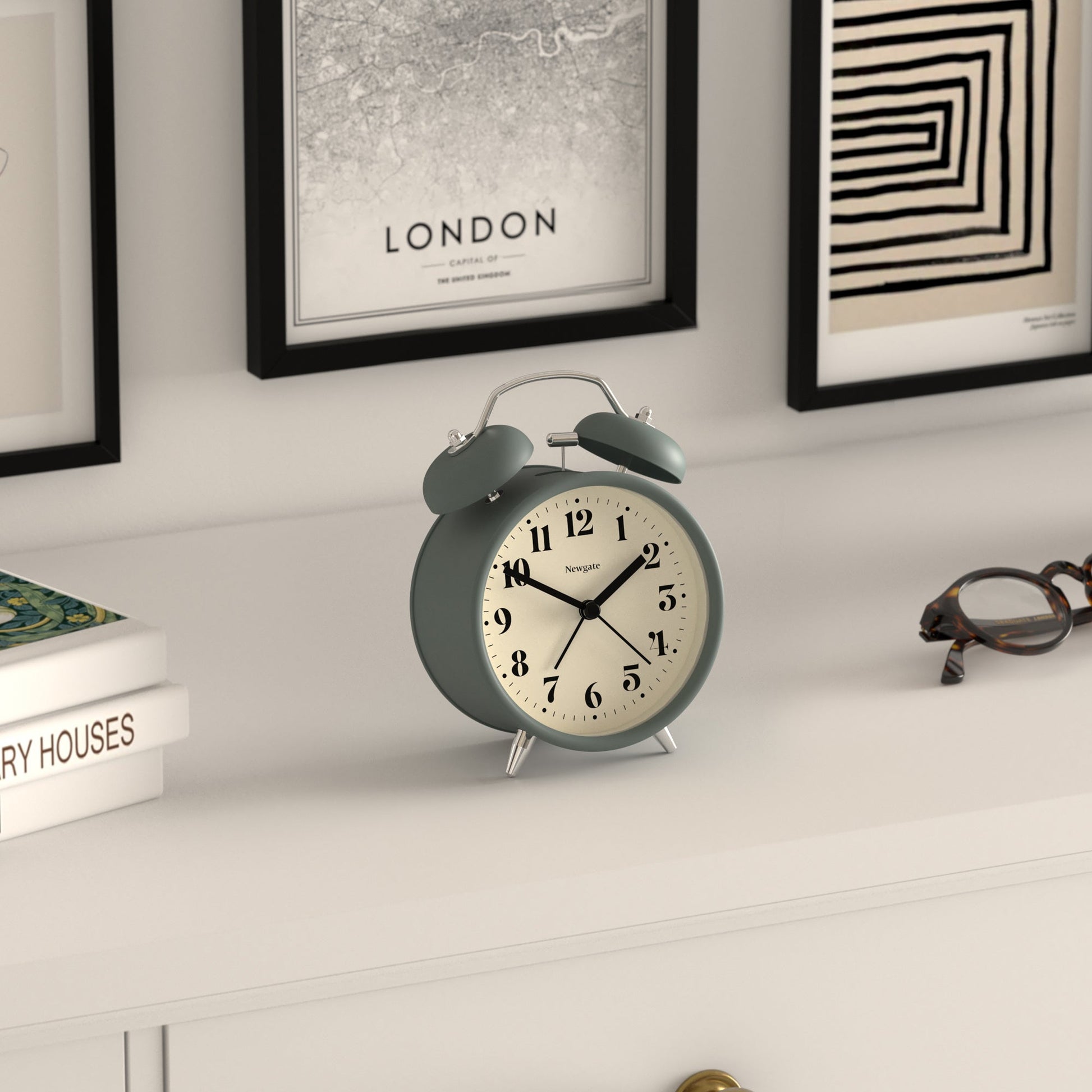 Newgate Theatre Alarm Clock Asparagus Green V398-NGCBM240ASG