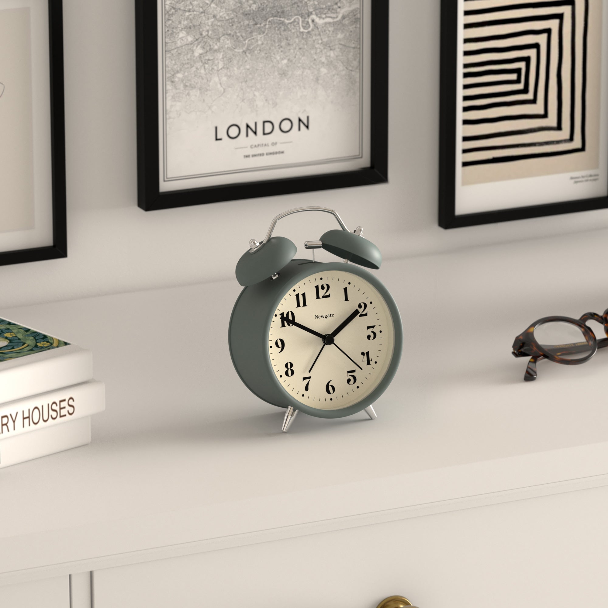 Newgate Theatre Alarm Clock Asparagus Green V398-NGCBM240ASG