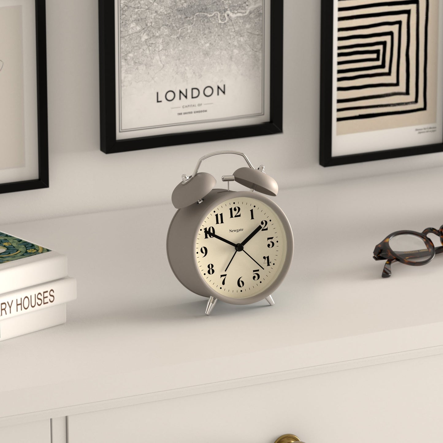 Newgate Theatre Alarm Clock Stone V398-NGCBM240ST