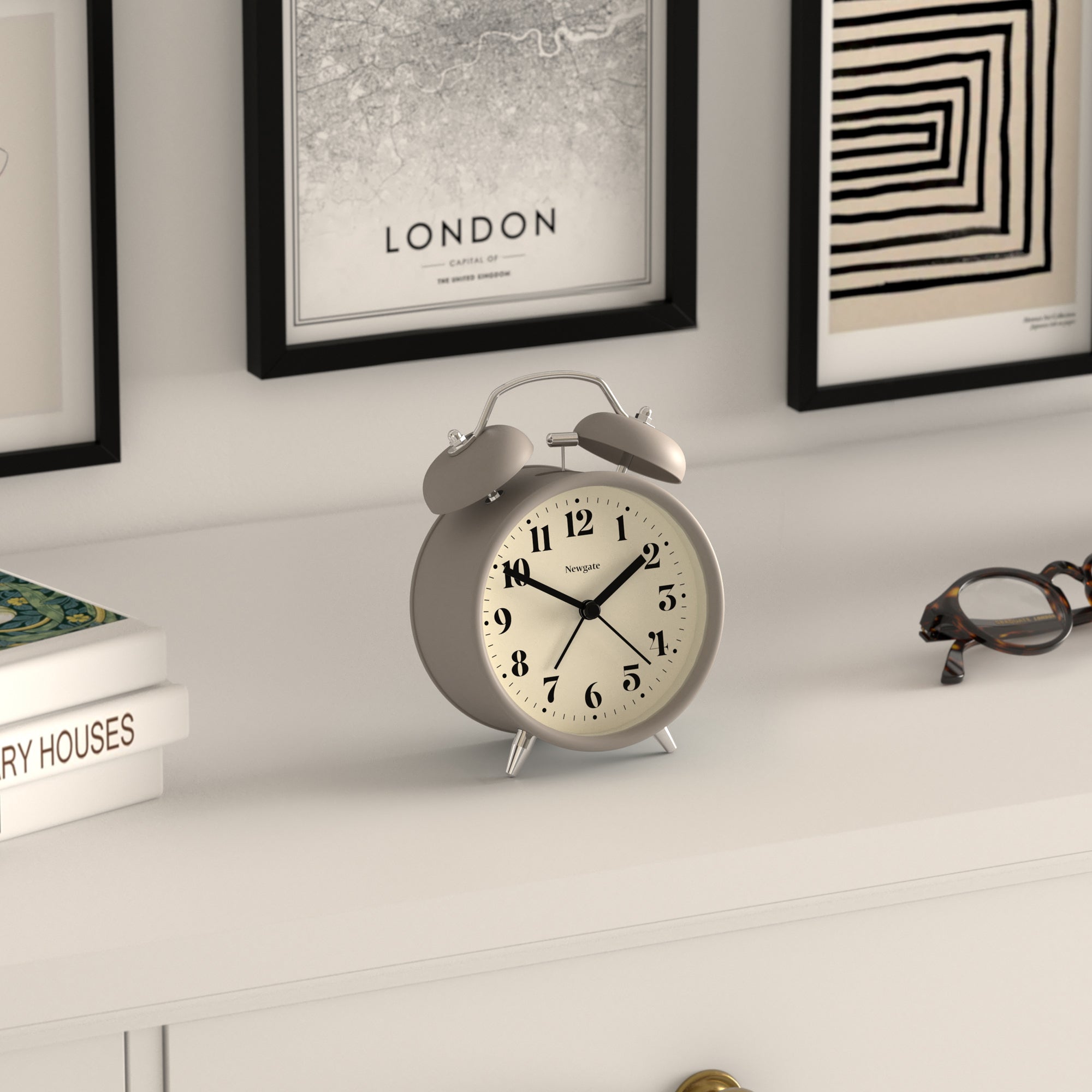 Newgate Theatre Alarm Clock Stone V398-NGCBM240ST