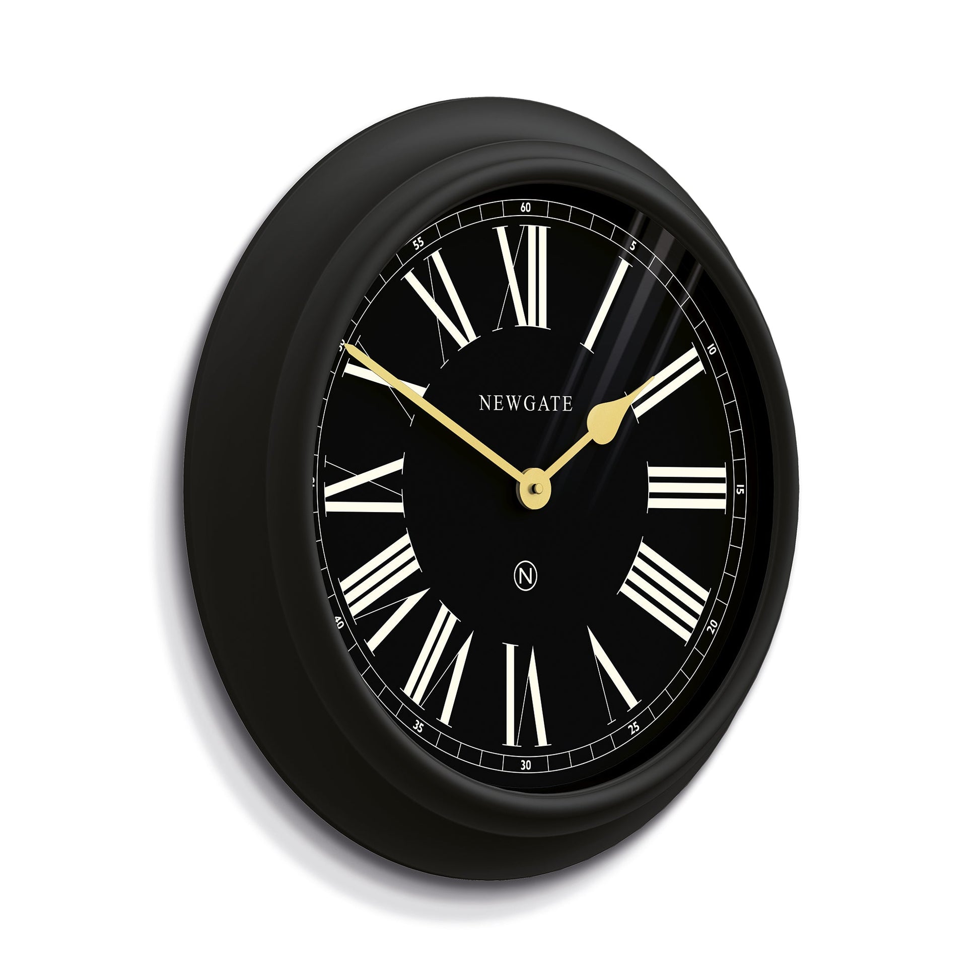 Newgate Chocolate Shop Wall Clock Silicone Cave Black V398-NGCHOC435CK