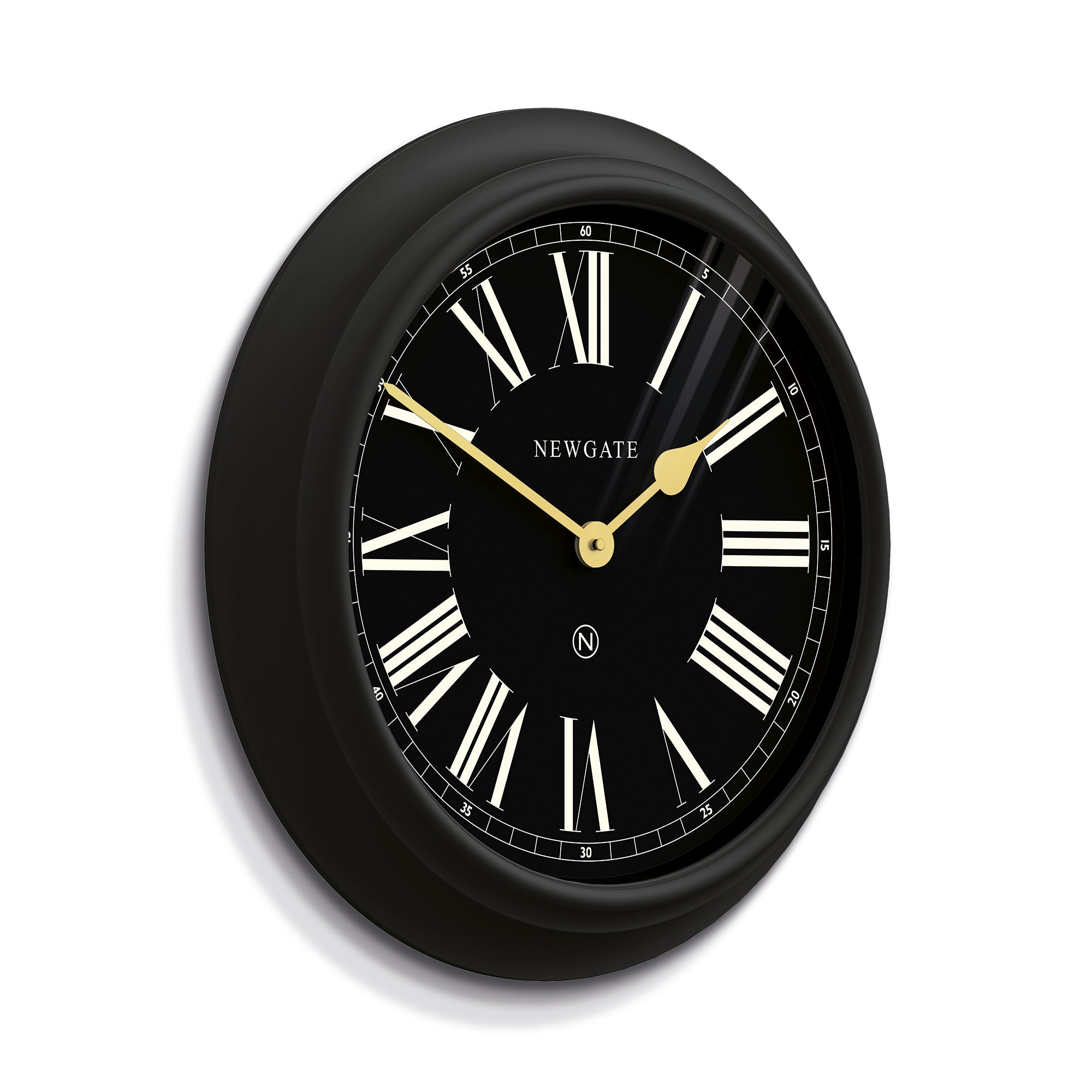 Newgate Chocolate Shop Wall Clock Silicone Cave Black V398-NGCHOC435CK