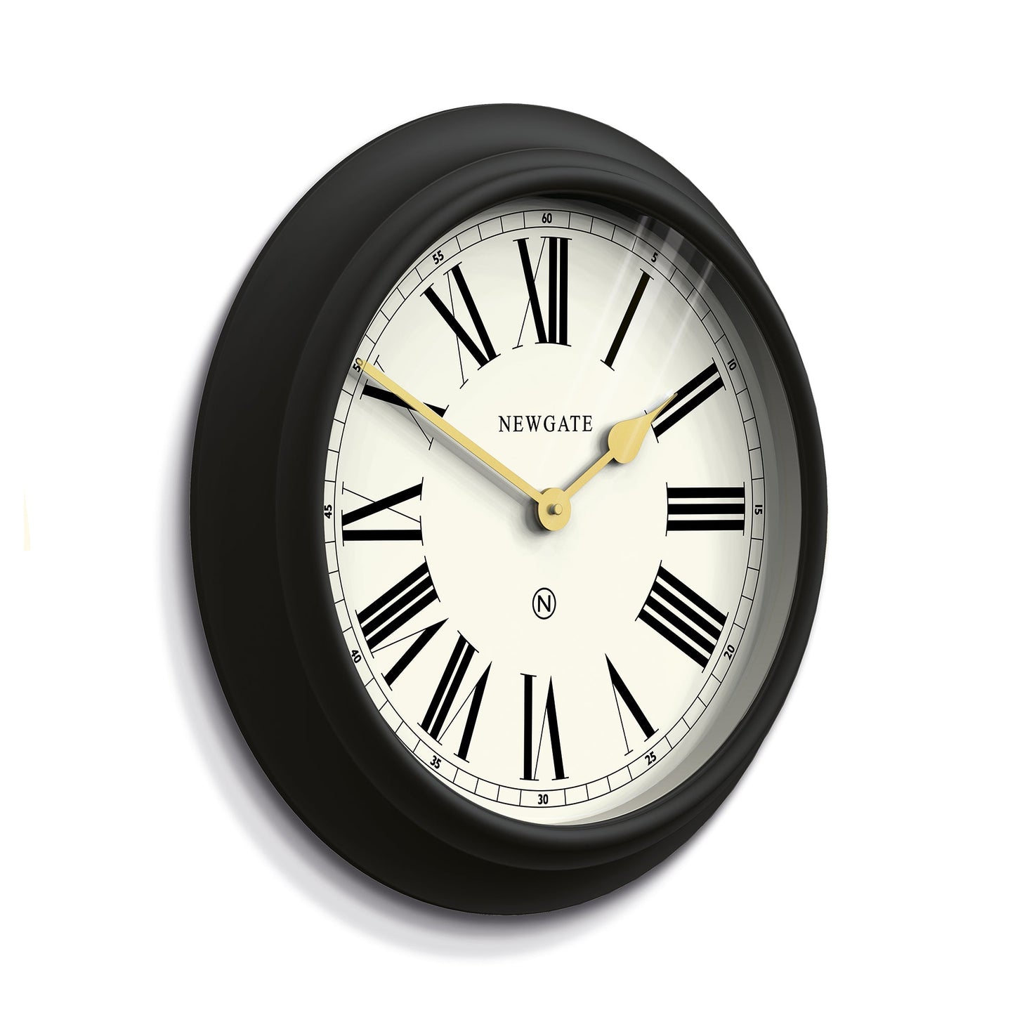 Newgate Chocolate Shop Wall Clock Silicone Cave Black & Cream V398-NGCHOC737CK
