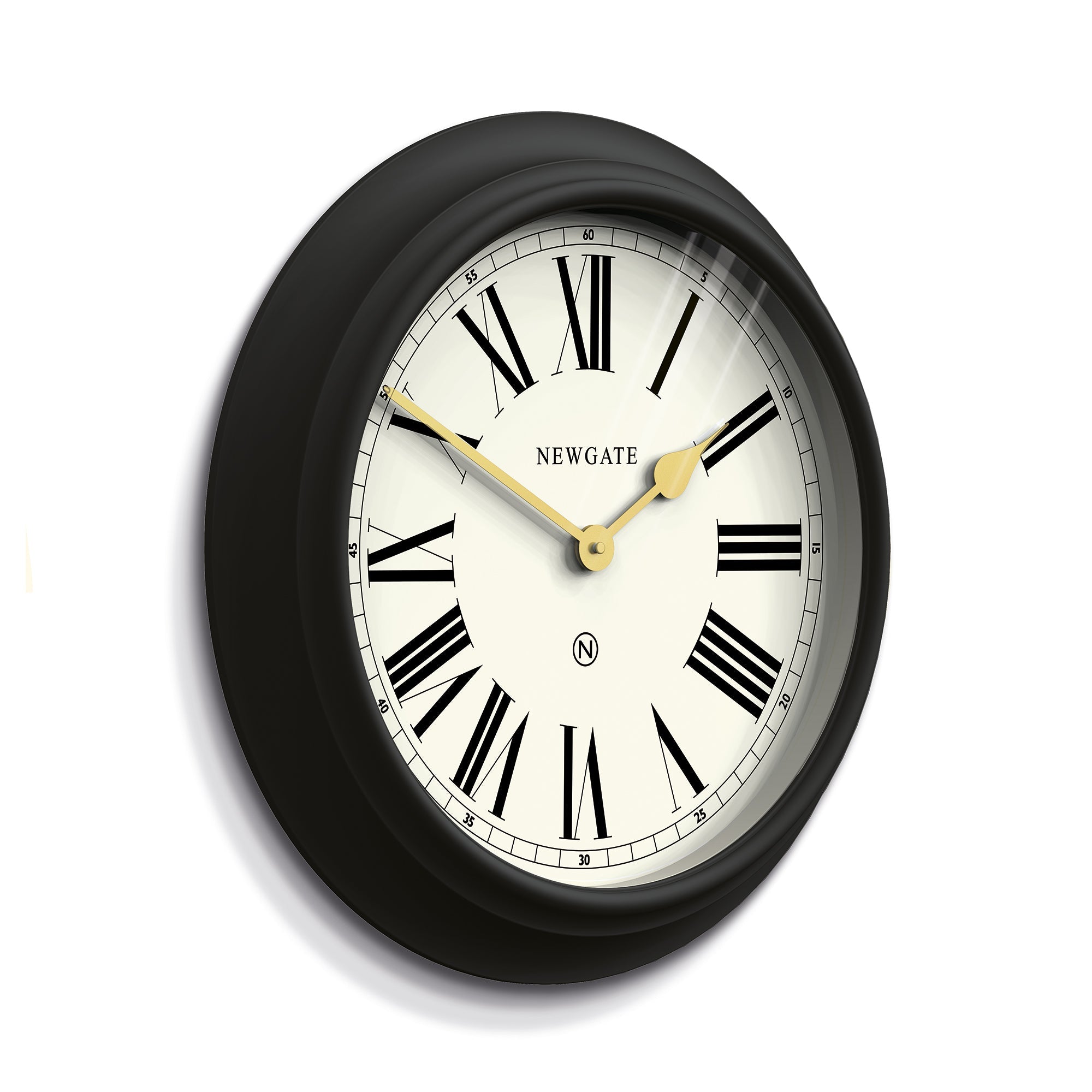 Newgate Chocolate Shop Wall Clock Silicone Cave Black & Cream V398-NGCHOC737CK