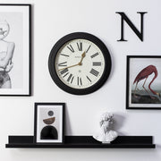 Newgate Chocolate Shop Wall Clock Silicone Cave Black & Cream V398-NGCHOC737CK