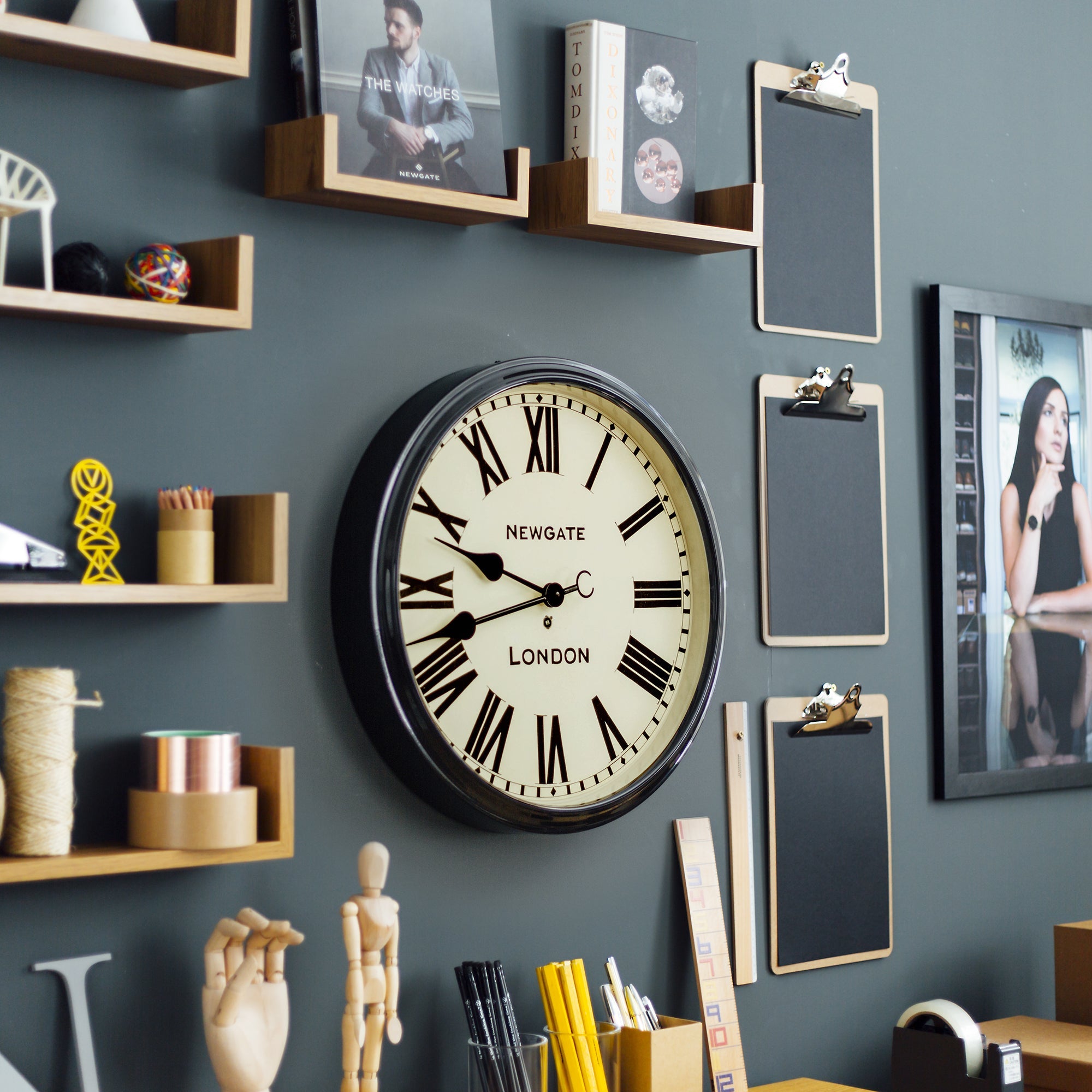 Newgate Battersby Clock Black V398-NGCLJ71K