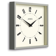 Newgate Jones Box Wall Clock Grey V398-NGJBOX219PGY