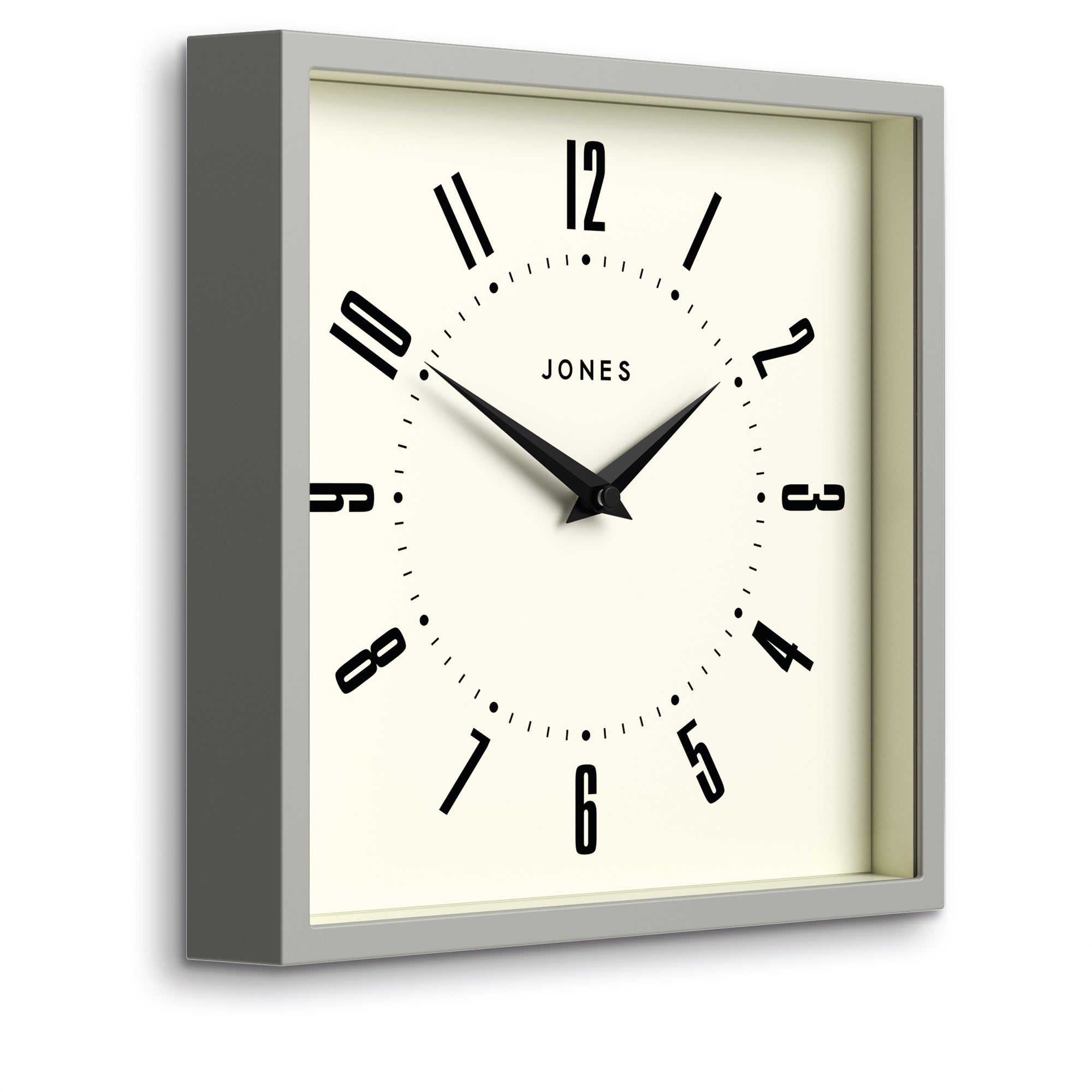 Newgate Jones Box Wall Clock Grey V398-NGJBOX219PGY