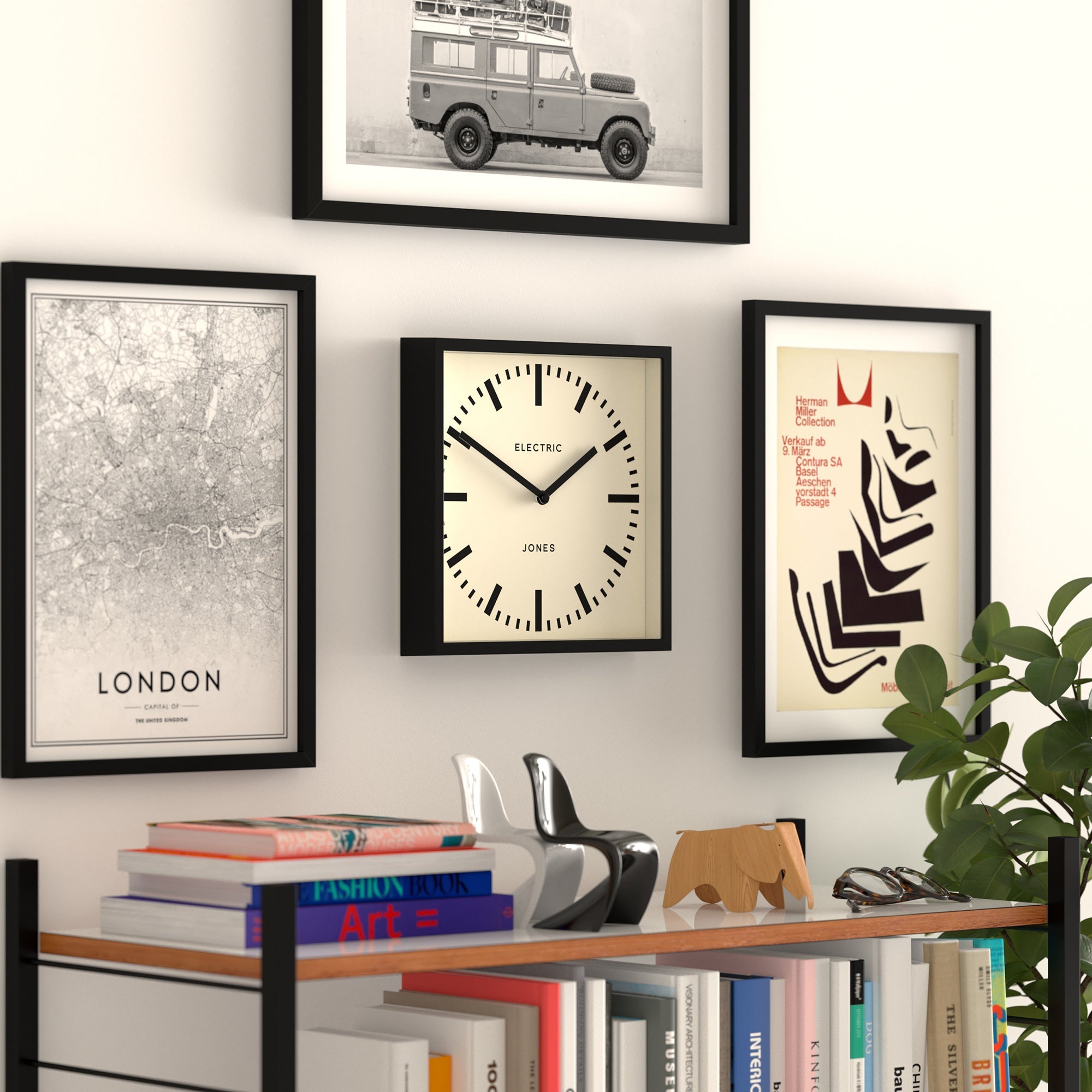 Newgate Jones Box Wall Clock Black V398-NGJBOX38K
