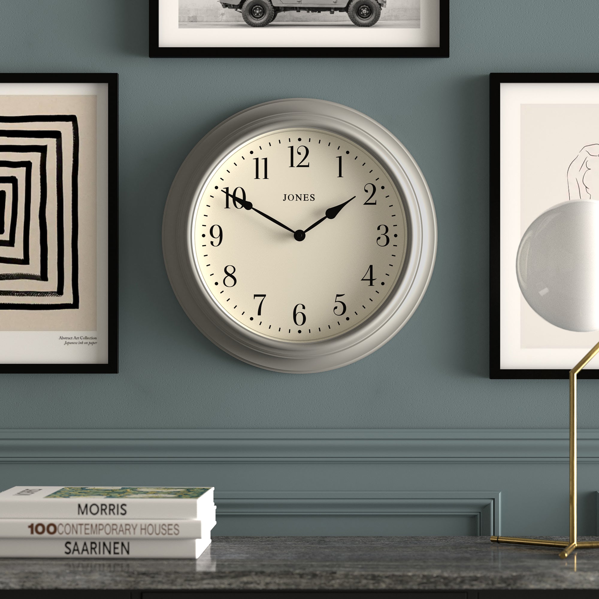 Newgate Jones Supper Club Clock Cloud Grey V398-NGJSUP144OGY