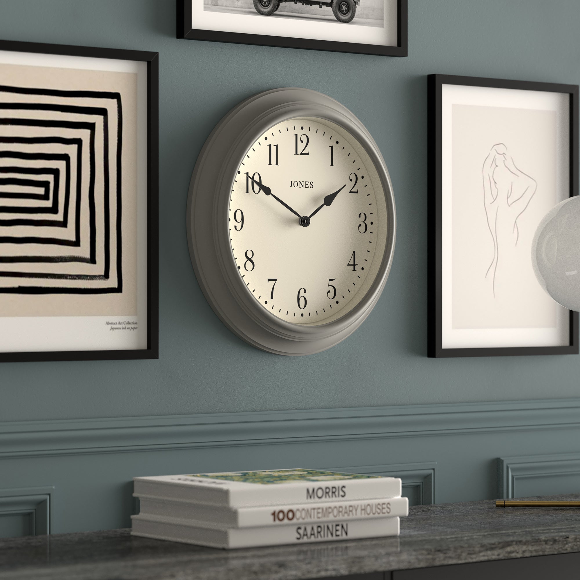 Newgate Jones Supper Club Clock Cloud Grey V398-NGJSUP144OGY