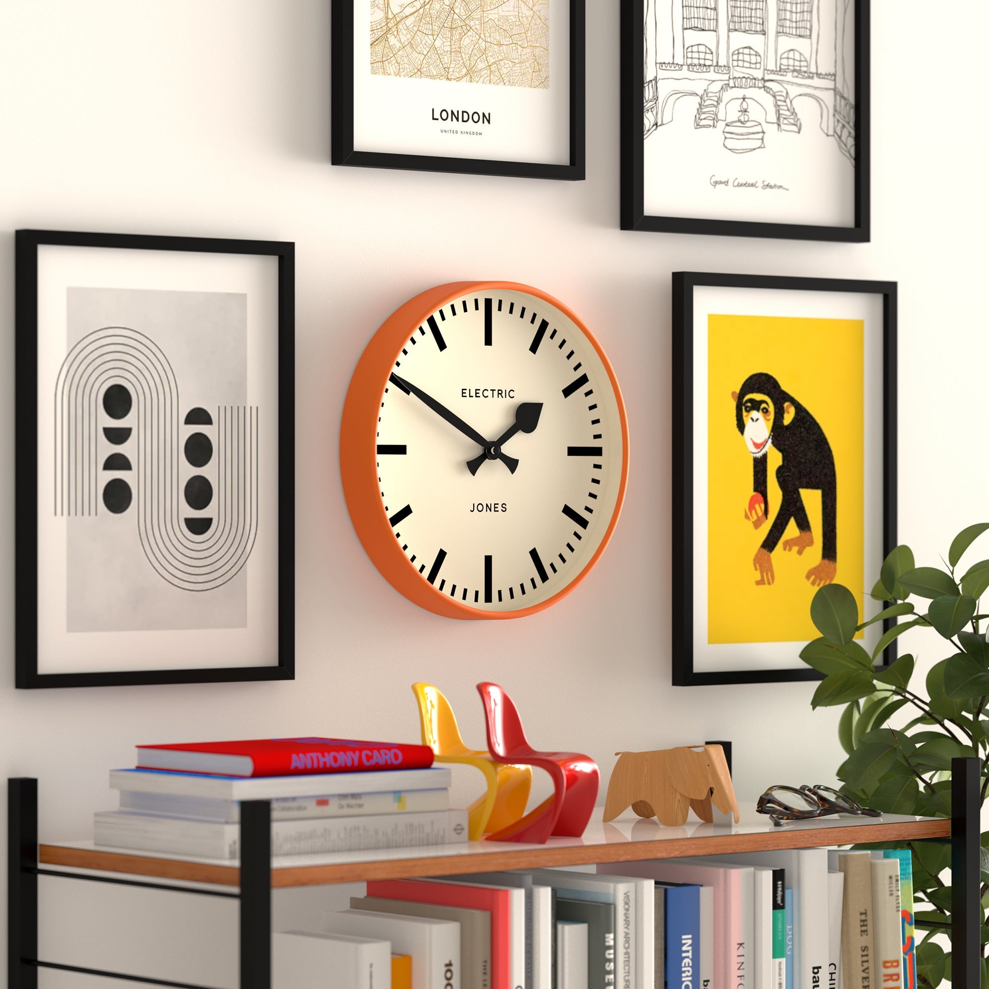 Newgate Jones Railway Wall Clock Orange V398-NGJTIG38FO