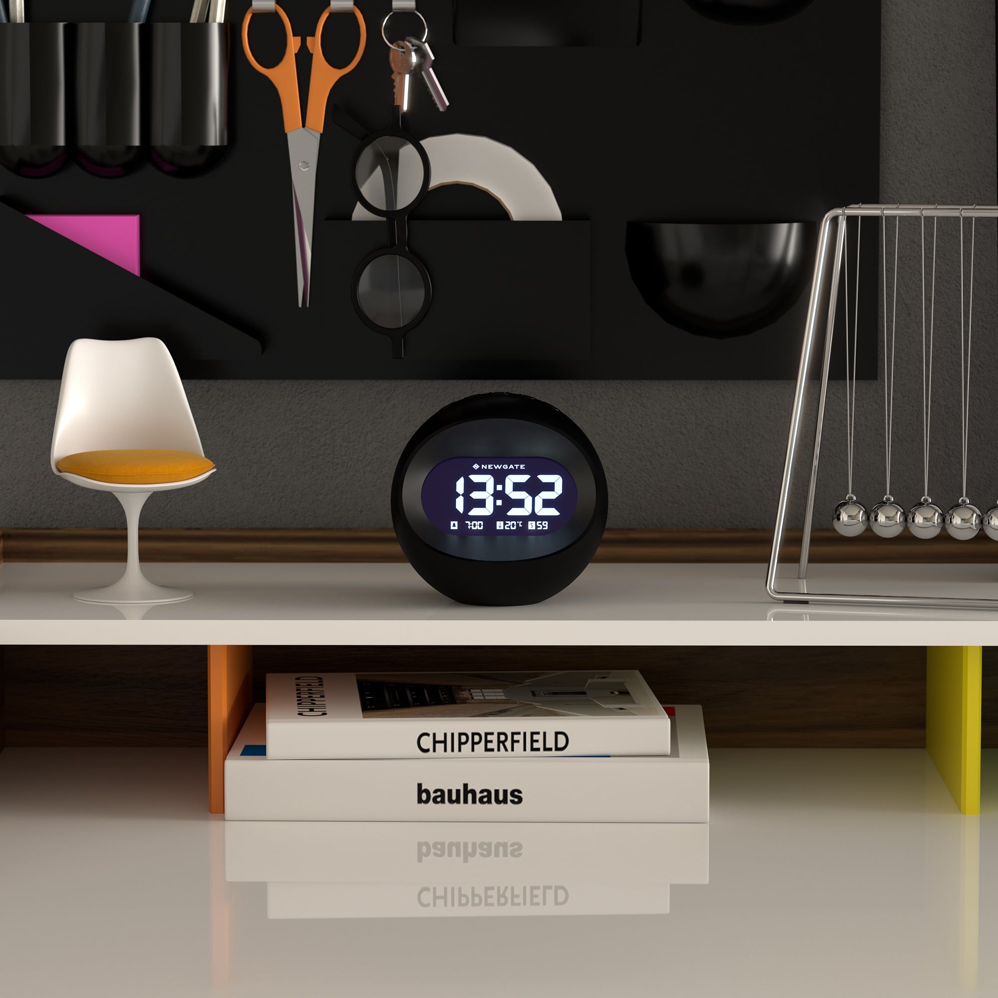 Newgate Centre Of The Earth Lcd Alarm Clock Black V398-NGLCD/COTE1