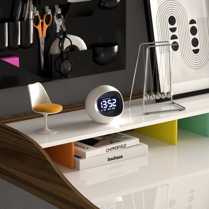 Newgate Centre Of The Earth Lcd Alarm Clock White V398-NGLCD/COTE2
