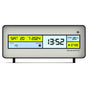 Newgate Futurama Lcd Alarm Clock Black Case White Lens V398-NGLCD/FUTUR2