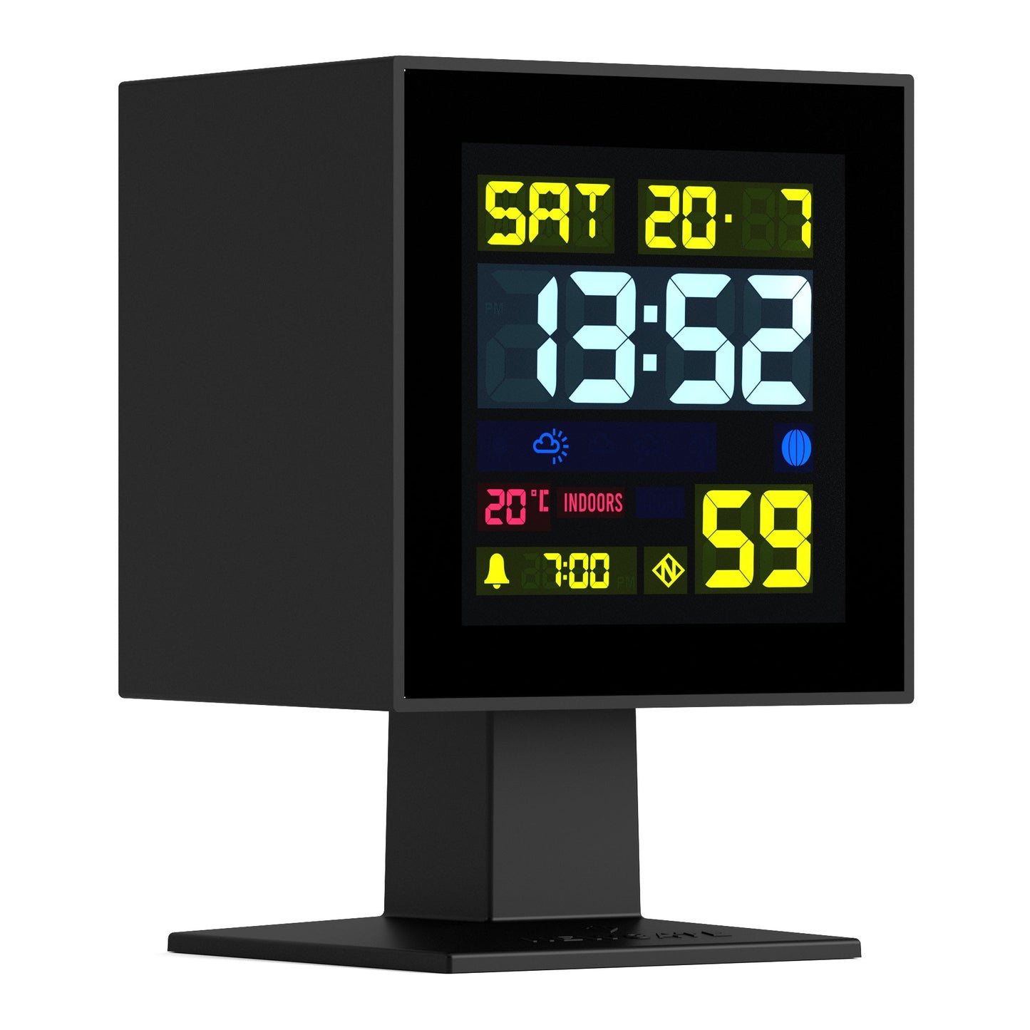 Newgate Monolith Lcd Alarm Clock Black V398-NGLCD/MONO1