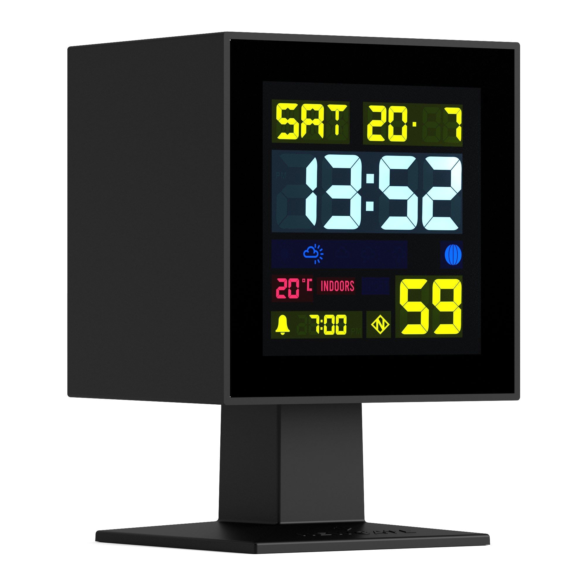 Newgate Monolith Lcd Alarm Clock Black V398-NGLCD/MONO1