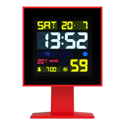 Newgate Monolith Lcd Alarm Clock Fire Engine Red V398-NGLCD/MONO3