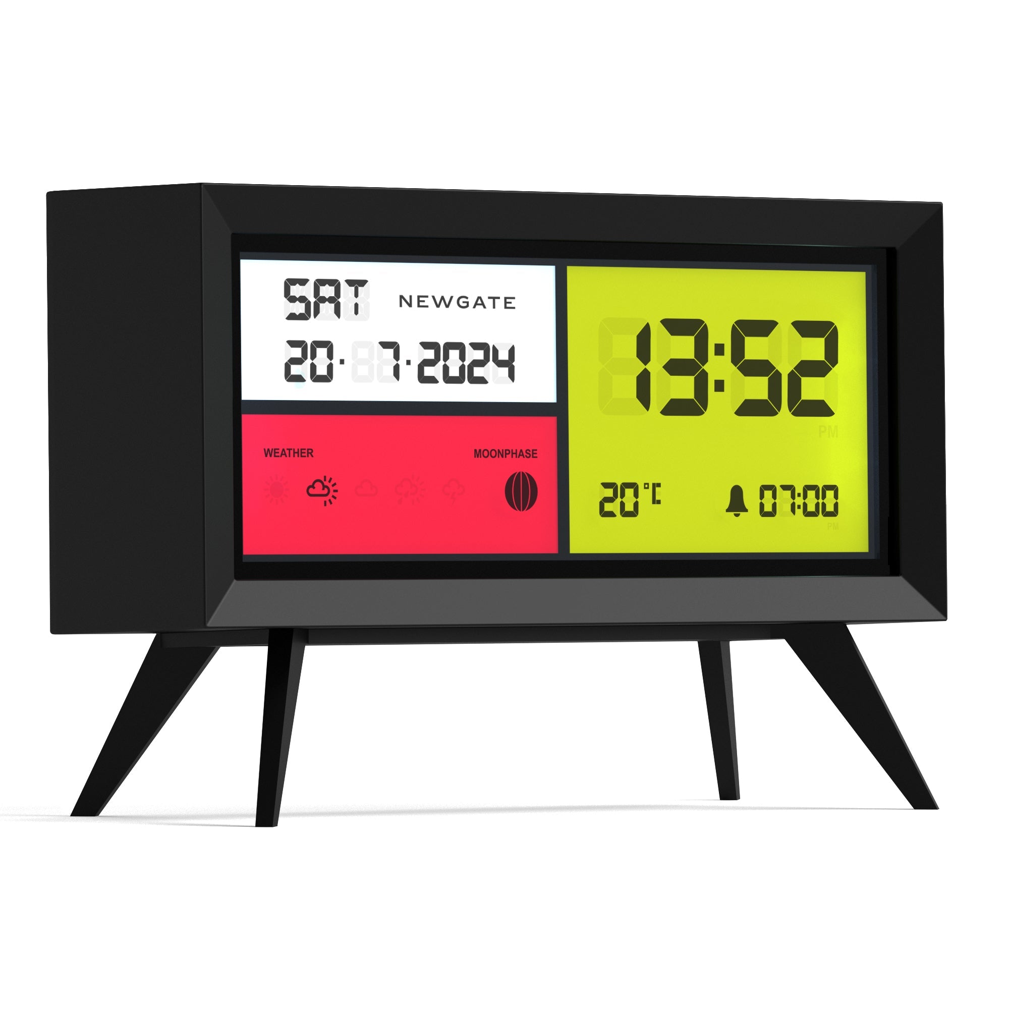 Newgate Spectronoma Lcd Alarm Clock Matte Black V398-NGLCD/SPECT1