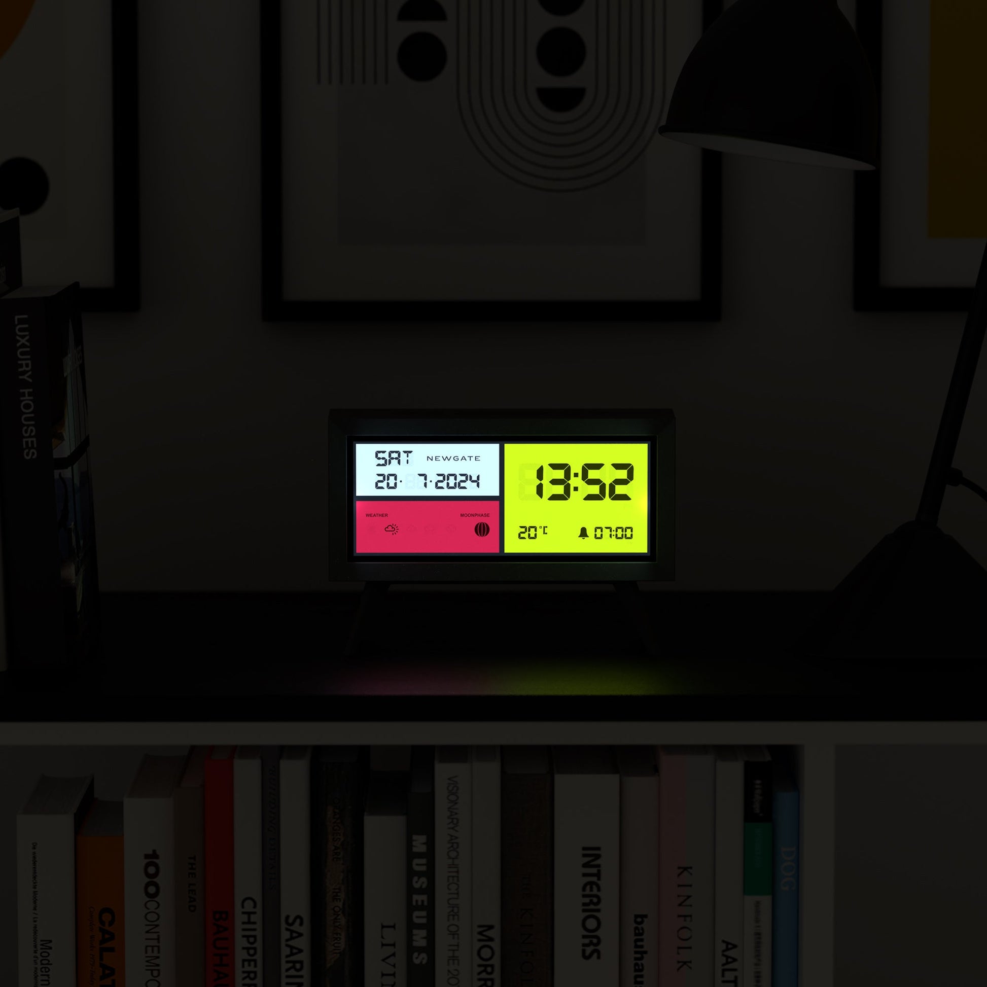 Newgate Spectronoma Lcd Alarm Clock Matte Black V398-NGLCD/SPECT1