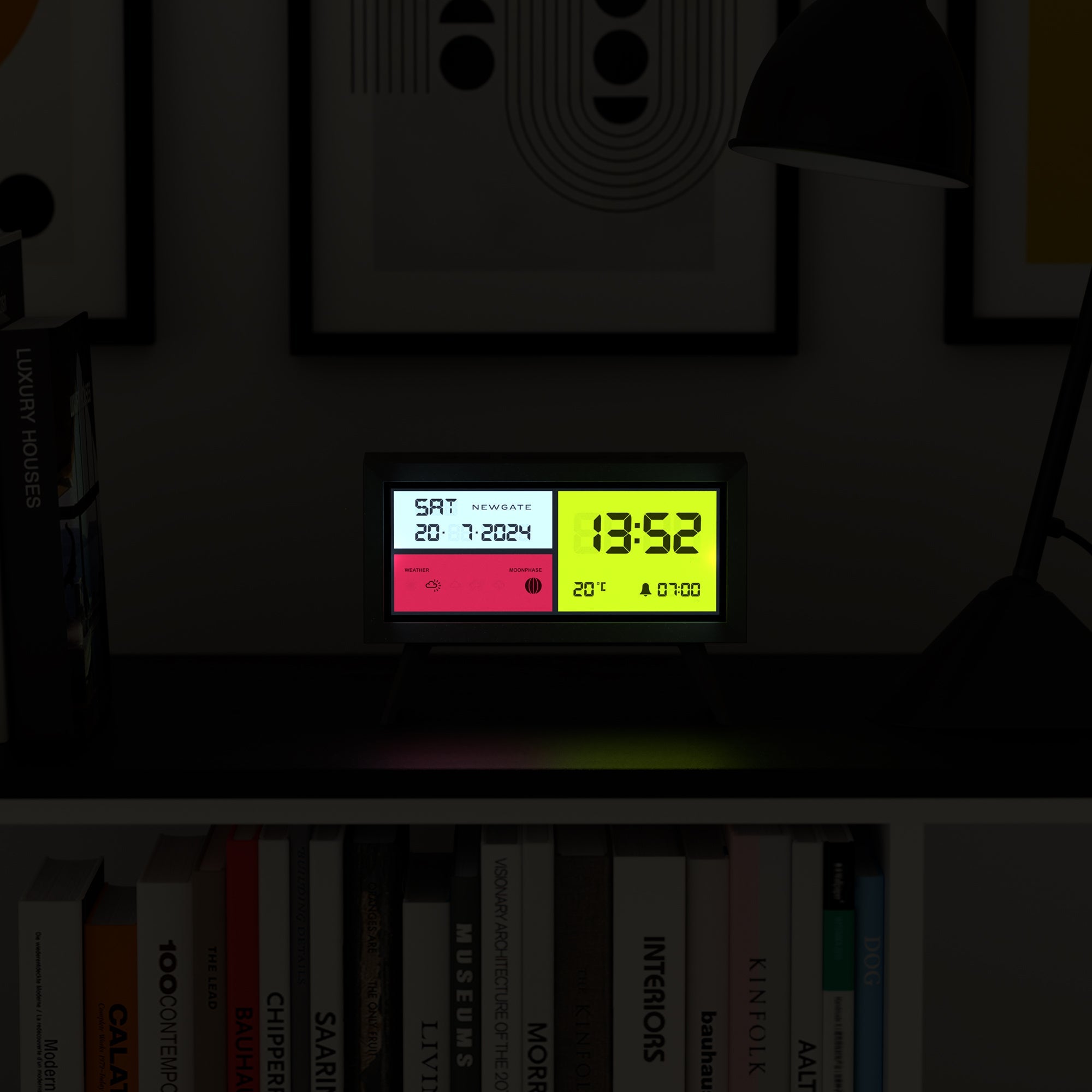 Newgate Spectronoma Lcd Alarm Clock Matte Black V398-NGLCD/SPECT1