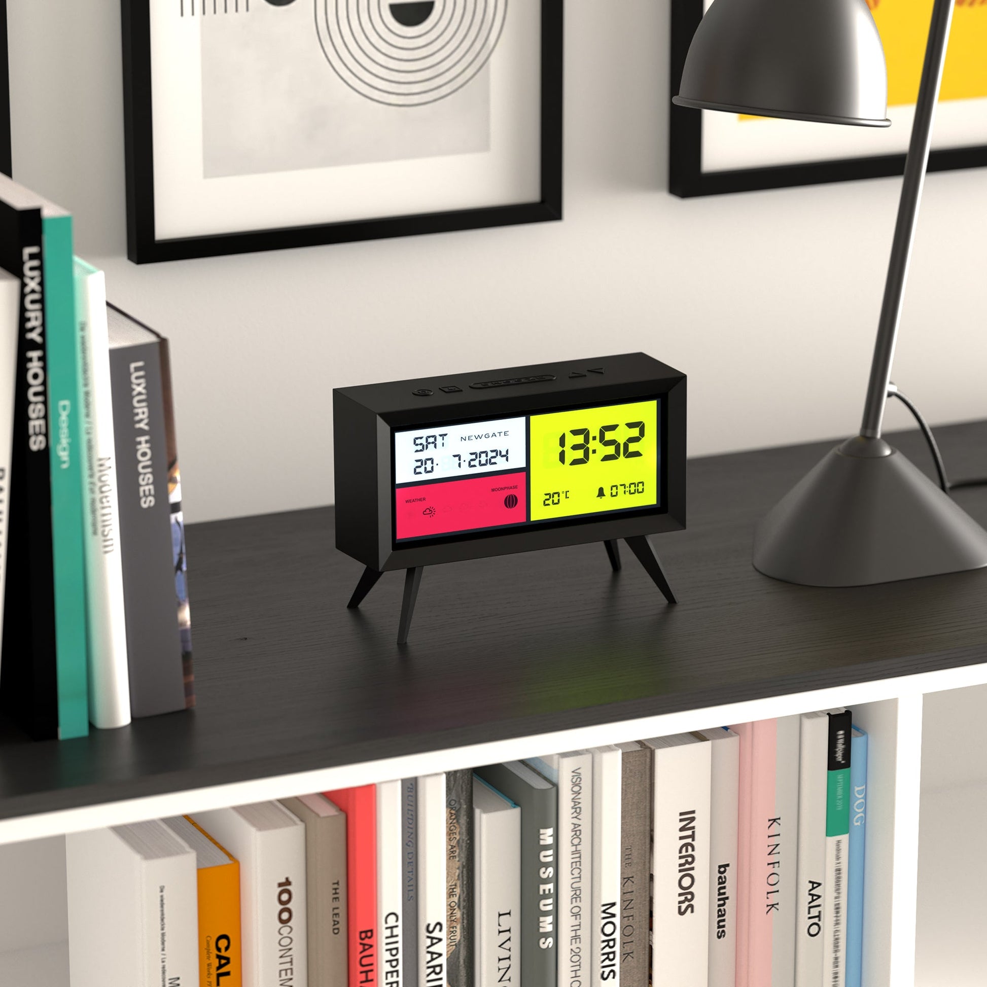 Newgate Spectronoma Lcd Alarm Clock Matte Black V398-NGLCD/SPECT1