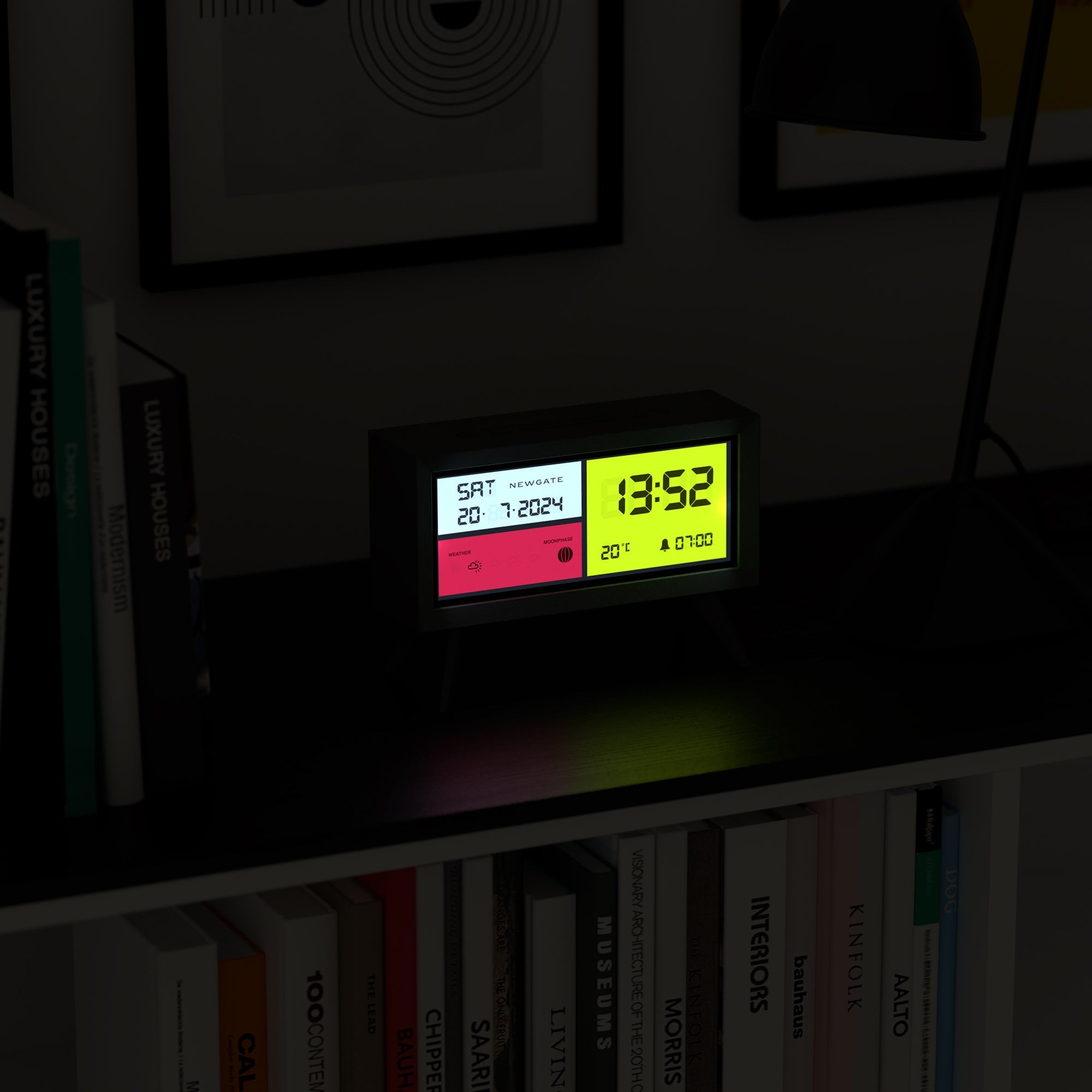 Newgate Spectronoma Lcd Alarm Clock Matte Black V398-NGLCD/SPECT1