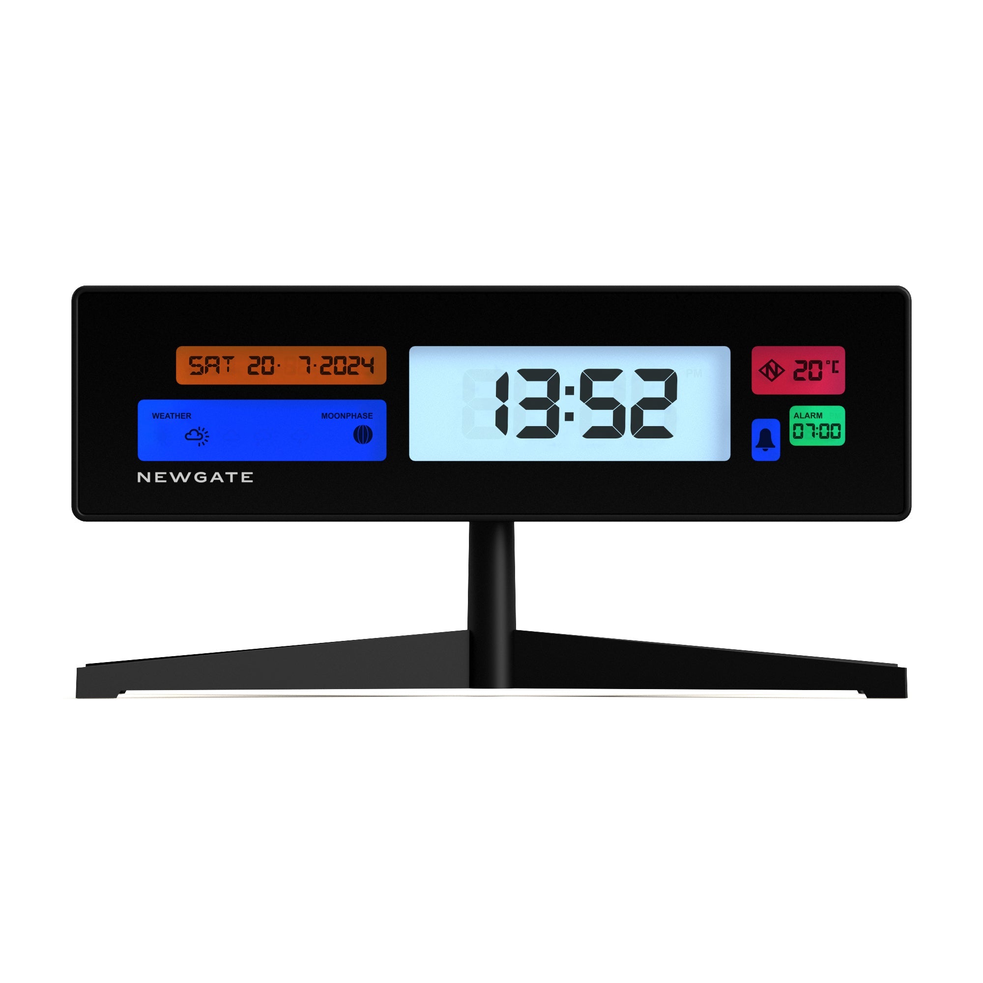 Newgate Supergenius Lcd Alarm Clock Matte Black V398-NGLCD/SUPER1