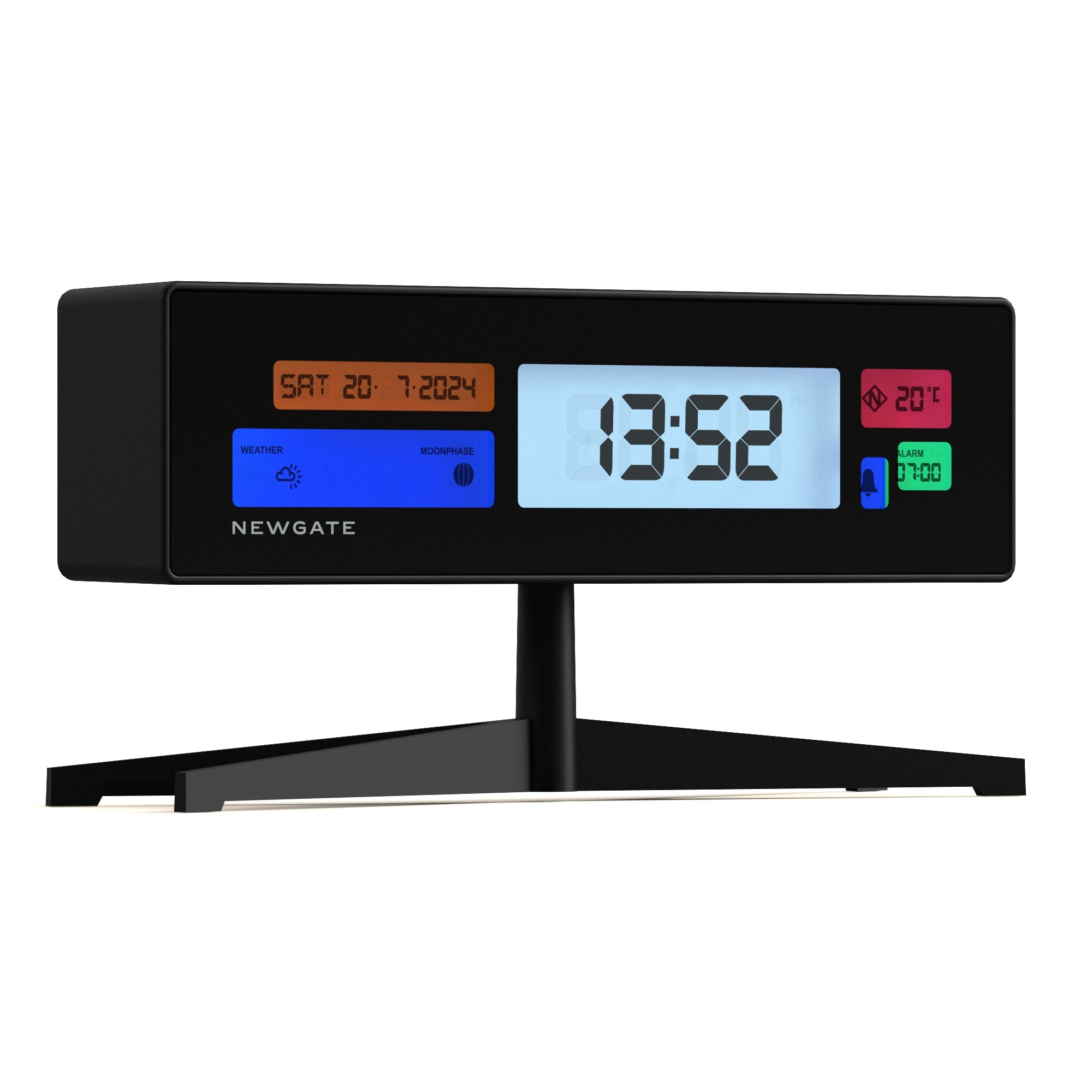 Newgate Supergenius Lcd Alarm Clock Matte Black V398-NGLCD/SUPER1
