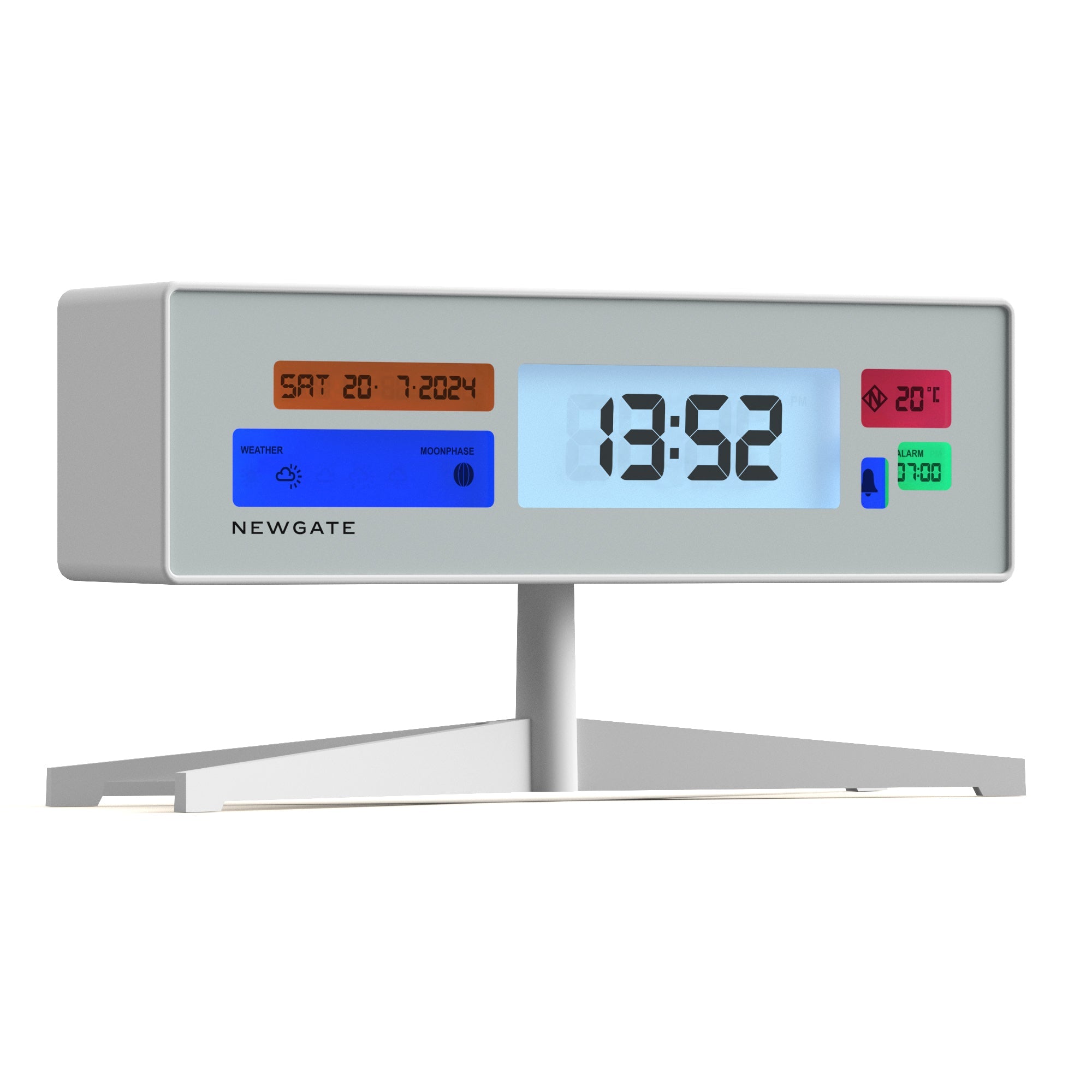Newgate Supergenius Lcd Alarm Clock Matte White V398-NGLCD/SUPER2
