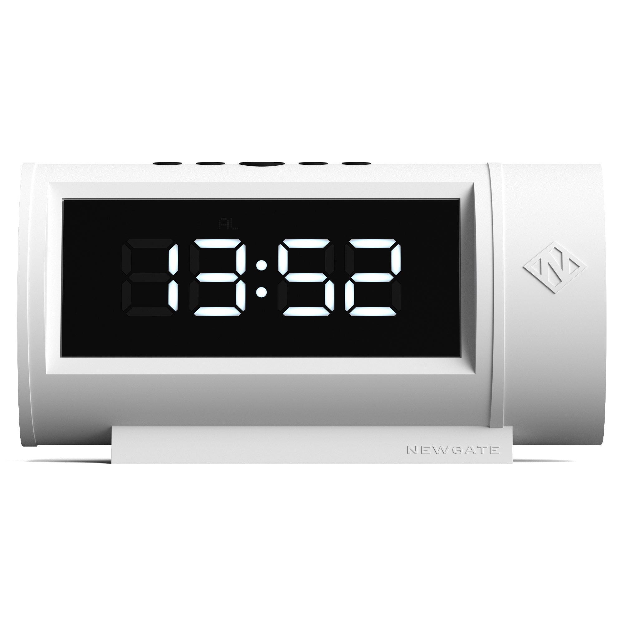 Newgate Pil Led Alarm Clock White V398-NGLED/PIL2