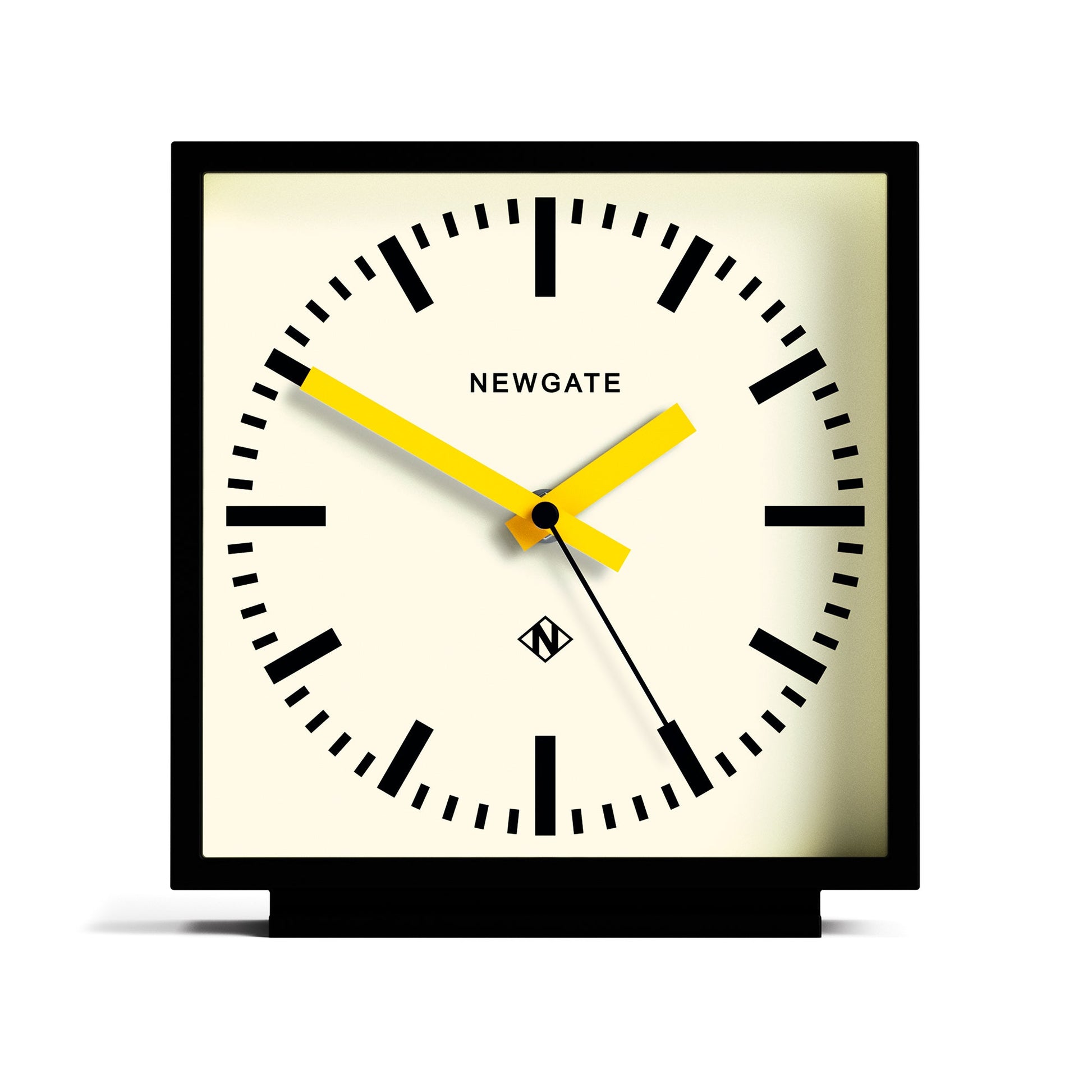 Newgate Amp Mantel Clock Black With Yellow Hands V398-NGMAN/AMP390KCY
