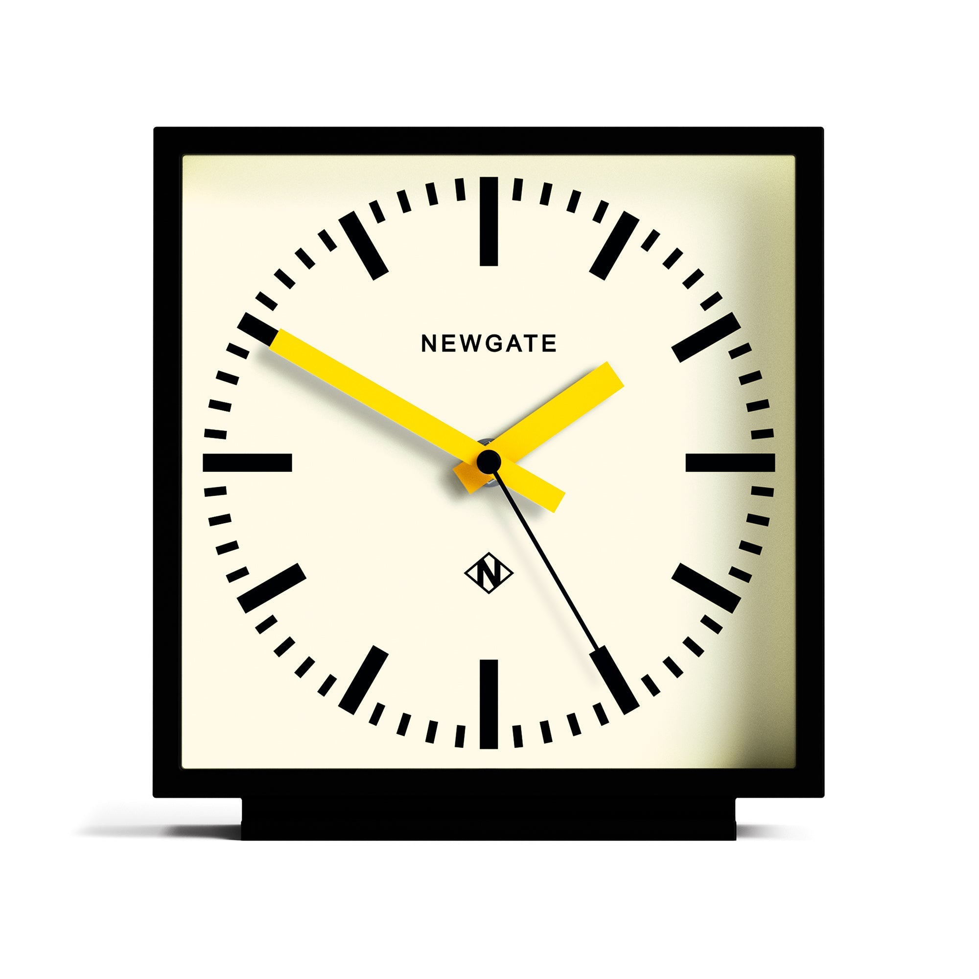 Newgate Amp Mantel Clock Black With Yellow Hands V398-NGMAN/AMP390KCY