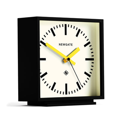Newgate Amp Mantel Clock Black With Yellow Hands V398-NGMAN/AMP390KCY