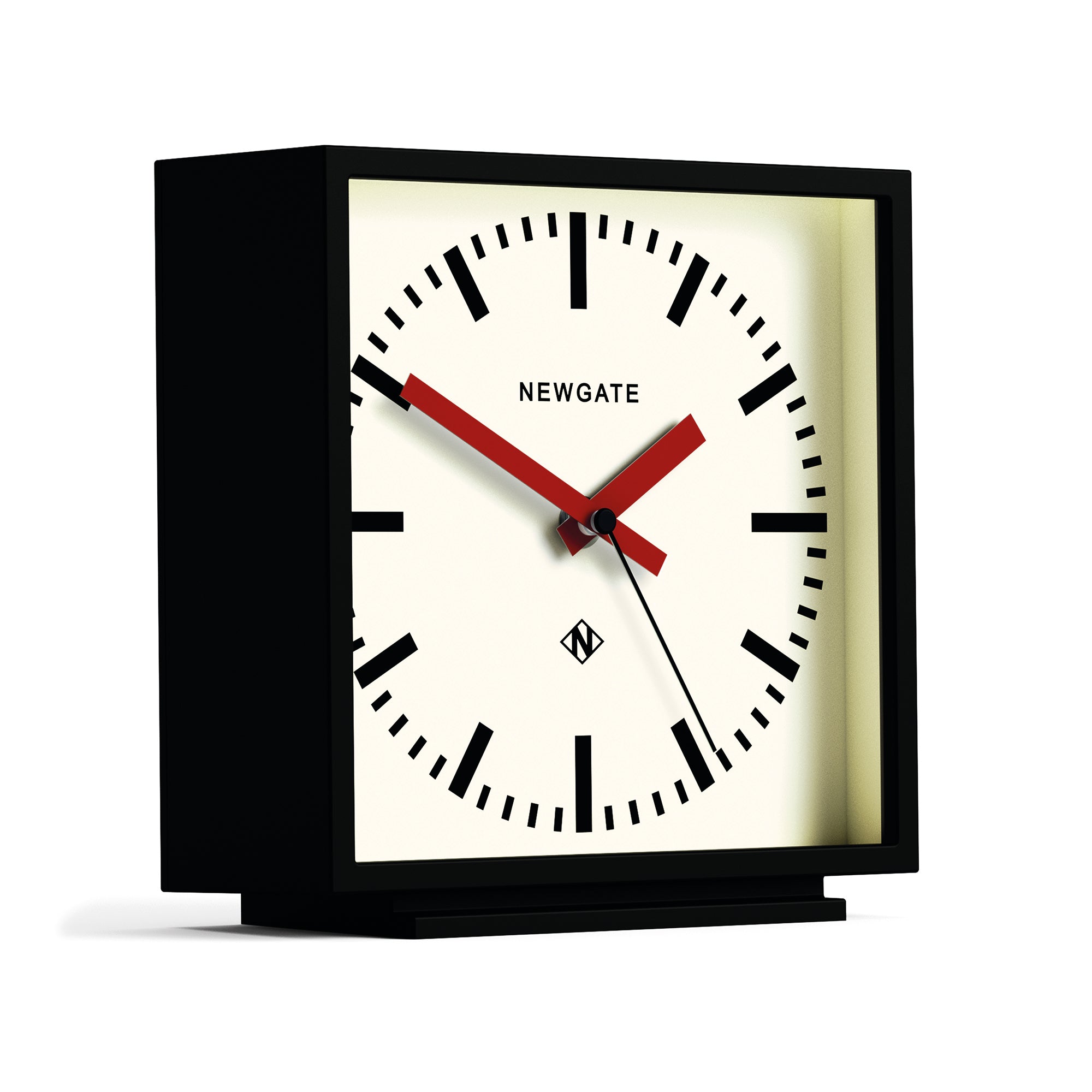 Newgate Amp Mantel Clock Black With Red Hands V398-NGMAN/AMP390KFR
