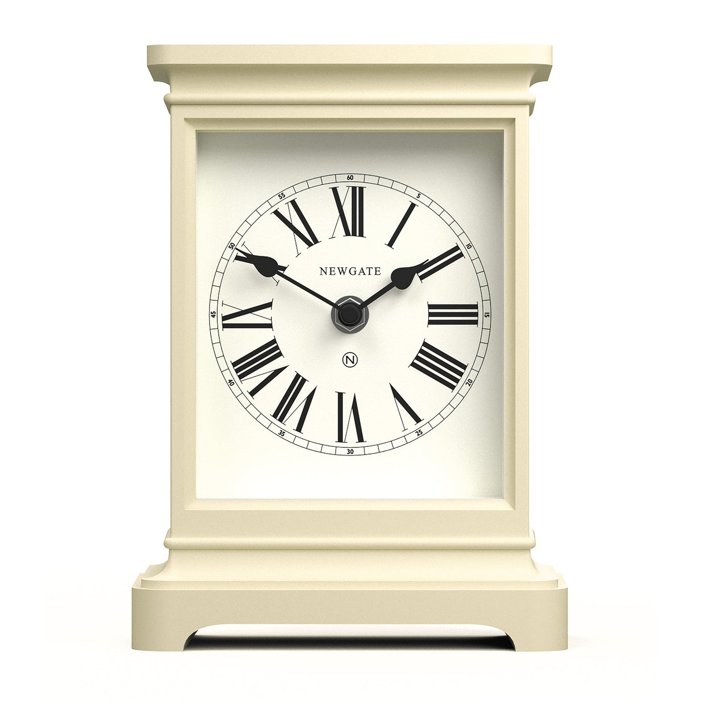 Newgate Time Lord Mantel Clock Matte Linen White V398-NGMAN/TLOR187LW