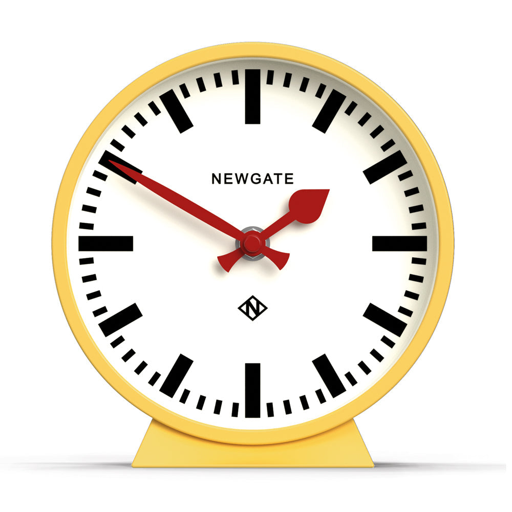 Newgate Railway Mantel Clock Cheeky Yellow V398-NGMMAN390CHY