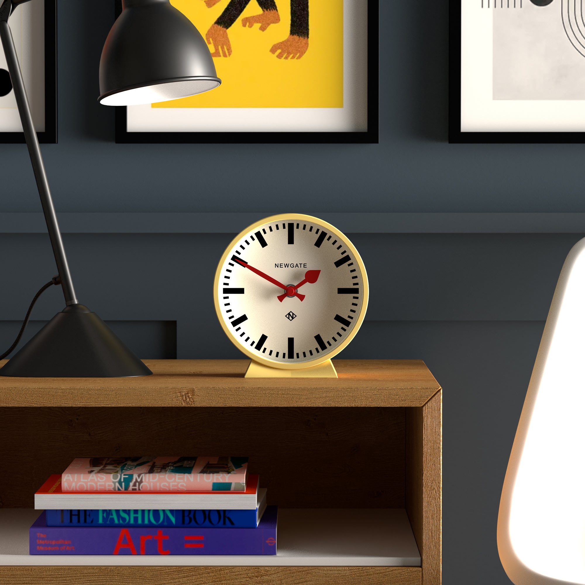 Newgate Railway Mantel Clock Cheeky Yellow V398-NGMMAN390CHY
