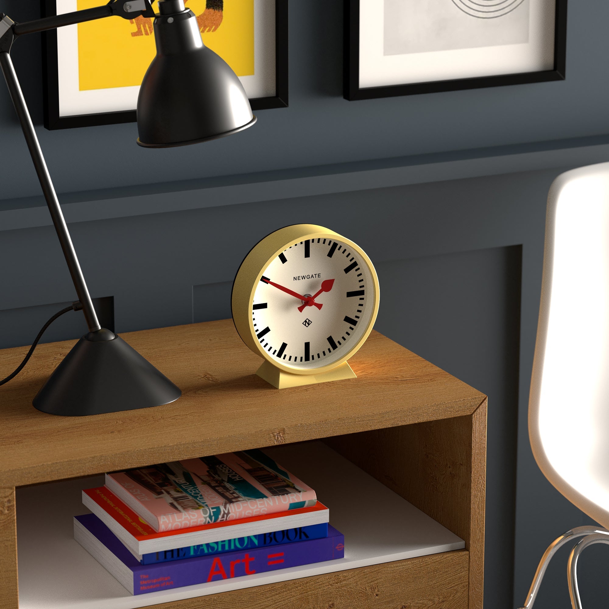 Newgate Railway Mantel Clock Cheeky Yellow V398-NGMMAN390CHY
