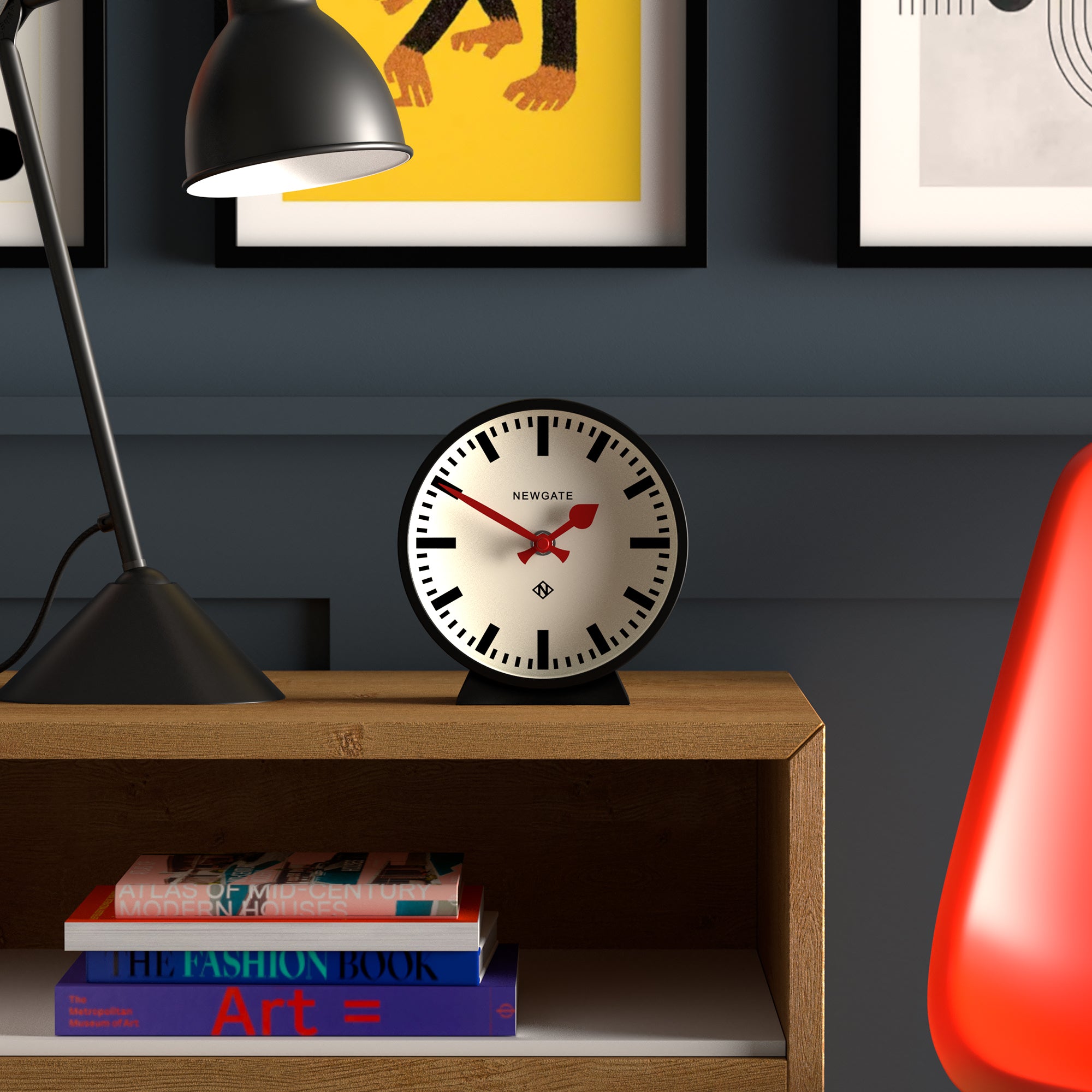 Newgate Railway Mantel Clock Cave Black V398-NGMMAN390K