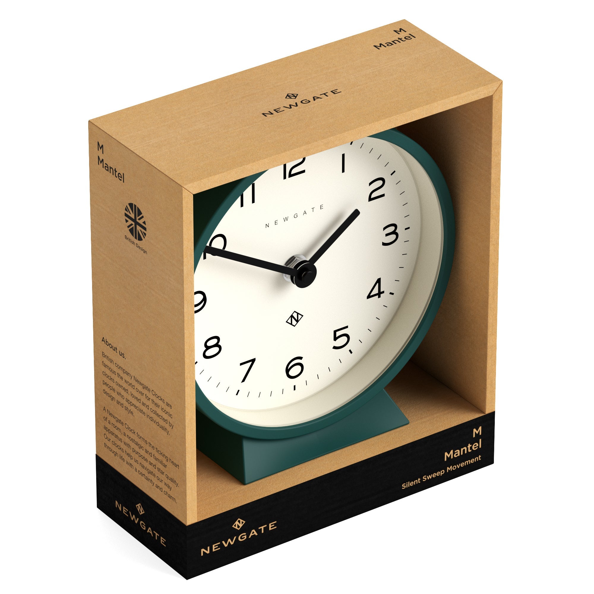 Newgate M Mantel Clock Green V398-NGMMAN678EDG