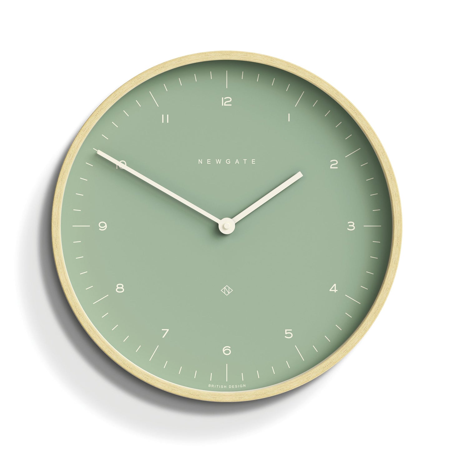 Newgate Mr Clarke Clock Pale Wood Bubble Green Dial 133 V398-NGMRC133PLY40