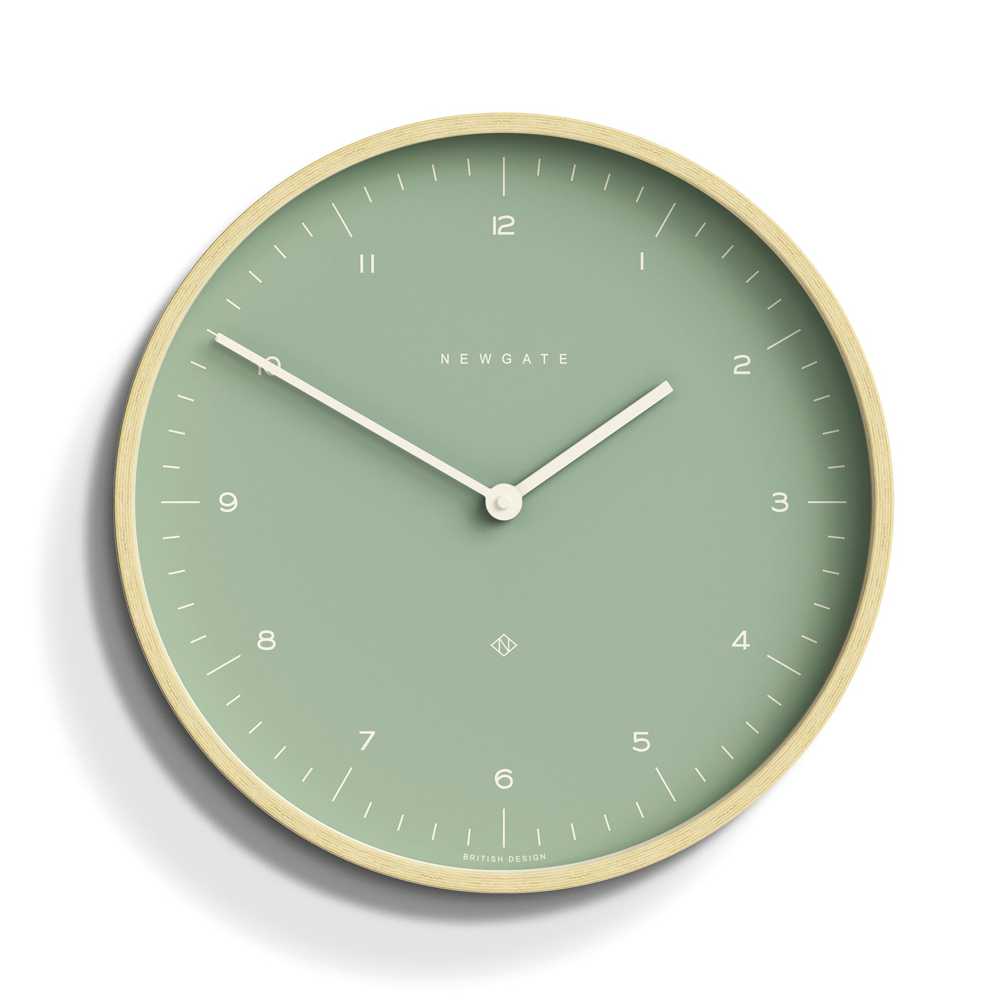 Newgate Mr Clarke Clock Pale Wood Bubble Green Dial 133 V398-NGMRC133PLY40